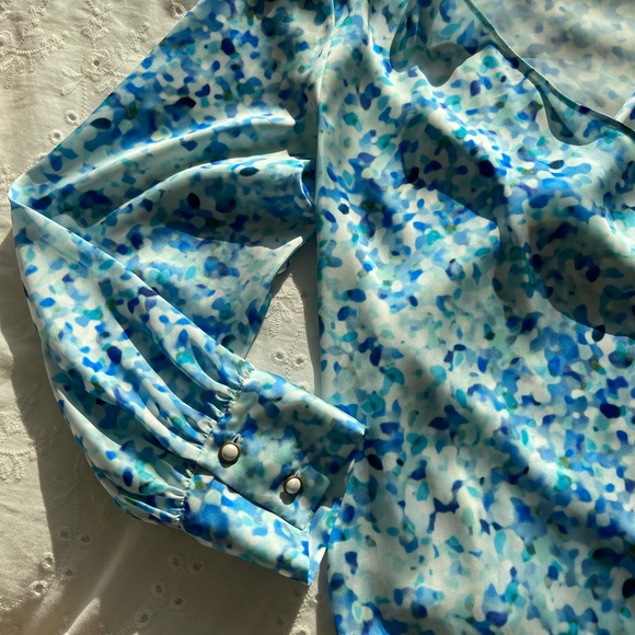 Zara Floral Long Sleeve Blouse (Size M) - Picture 3 of 5